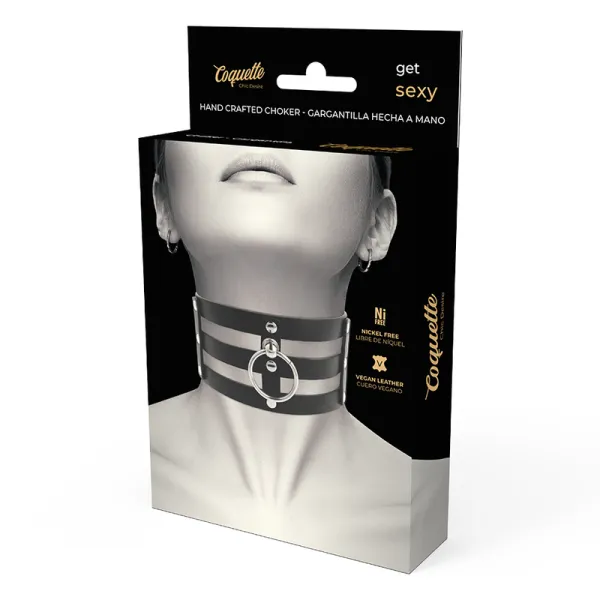 Veganes Leder-Halsband Im Fetisch-Stil von Coquette Accessories | Fesselliebe.de