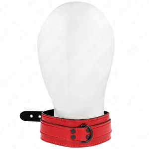 Weinrote Verstellbare Halskette 37,5-49,5 cm X 5 cm von Kink Collar & Gag | Fesselliebe.de