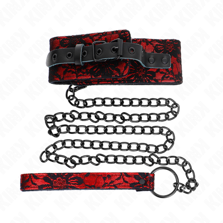 Spitzenkette mit Gürtel mit Echtledergürtel 105 cm / 44 X 5,5 cm von Kink Collar & Gag | Fesselliebe.de