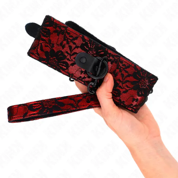 Spitzenkette mit Gürtel mit Echtledergürtel 105 cm / 44 X 5,5 cm von Kink Collar & Gag | Fesselliebe.de