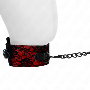 Spitzenkette mit Gürtel mit Echtledergürtel 105 cm / 44 X 5,5 cm von Kink Collar & Gag