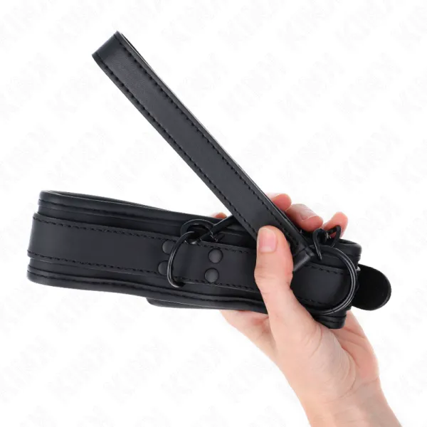 Neopren Bondage Halsband Modell 1 mit Gürtel 78 cm Verstellbar 37,5 X 49,5 cm von Kink Collar & Gag | Fesselliebe.de