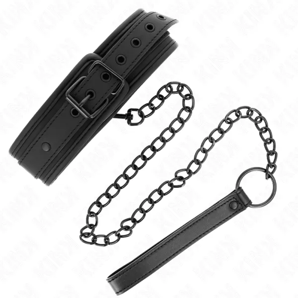 Neopren Bondage Halsband Modell 1 mit Gürtel 78 cm Verstellbar 37,5 X 49,5 cm von Kink Collar & Gag | Fesselliebe.de