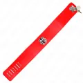 Halskette mit Gürtel 65 cm mit Breitem Roten Band Verstellbar 33,5-41 cm X 5 cm von Kink Collar & Gag