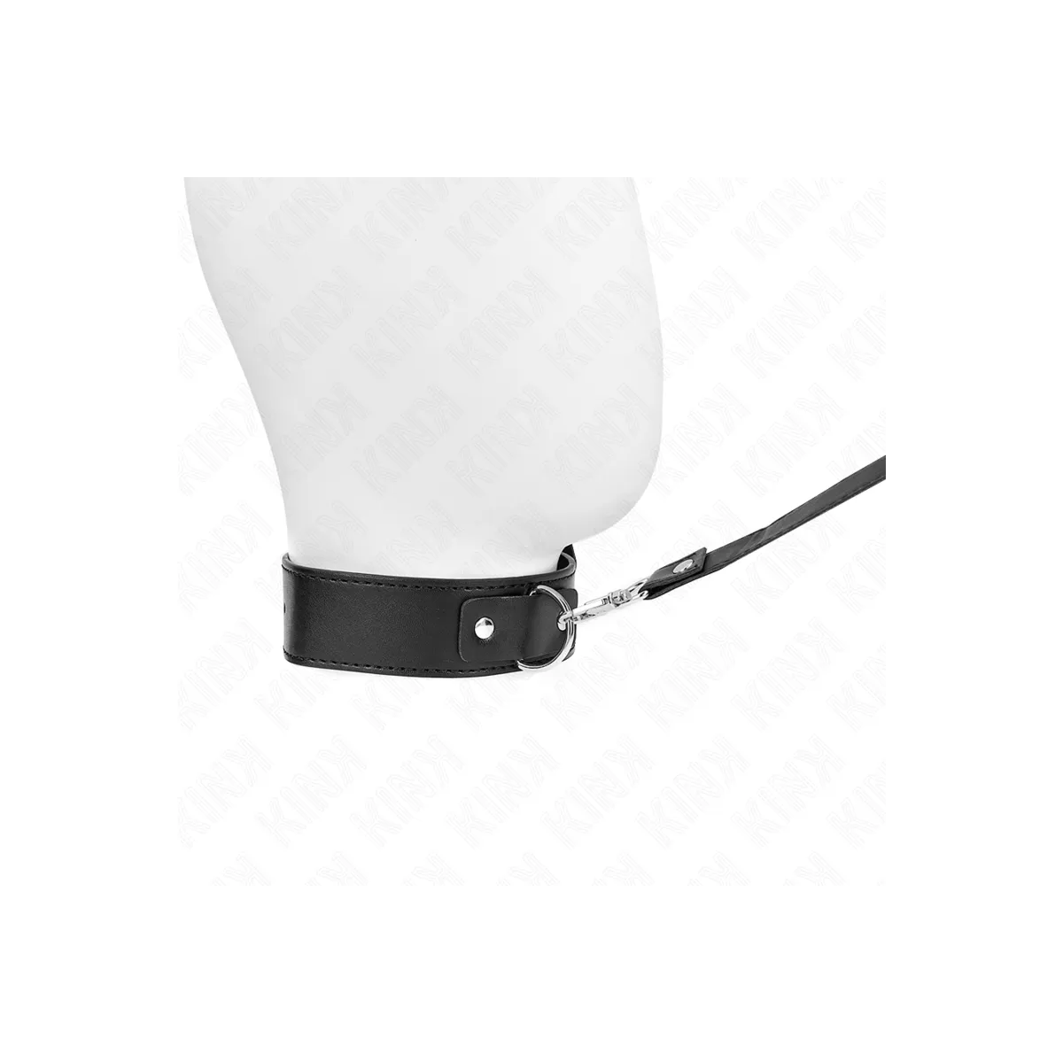 Halskette mit Gürtel 116 cm Schwarz Gurt Verstellbar 32-50 cm X 8 cm von Kink Collar & Gag | Fesselliebe.de