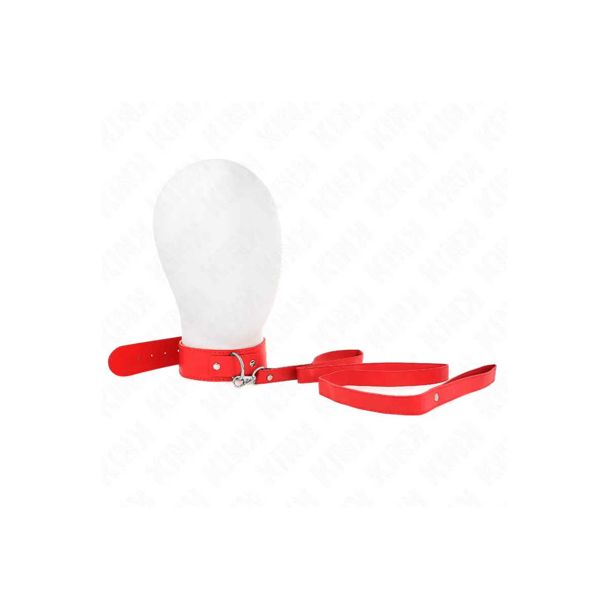 Halskette mit Gürtel 116 cm Rojo Gurt Verstellbar 32-50 cm X 8 cm von Kink Collar & Gag | Fesselliebe.de