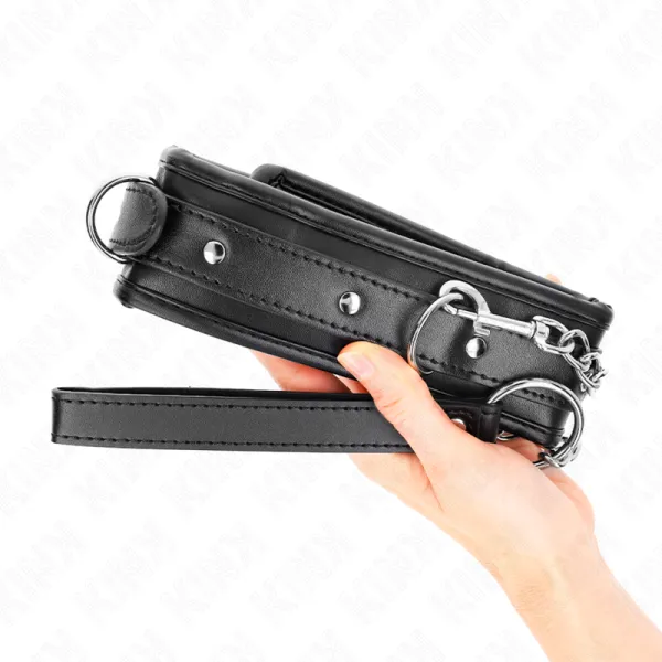 Schwere Halskette mit Gürtel 65 cm Modell 1 Verstellbar 36,5-50 cm von Kink Collar & Gag | Fesselliebe.de