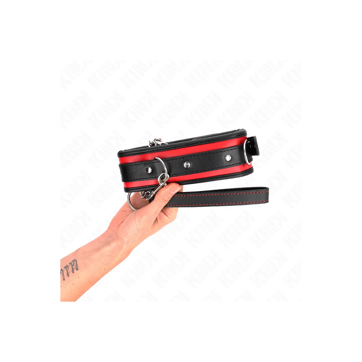 Schwere Halskette mit Gürtel 65 cm Modell 2 Verstellbar 36,5-50 cm von Kink Collar & Gag | Fesselliebe.de