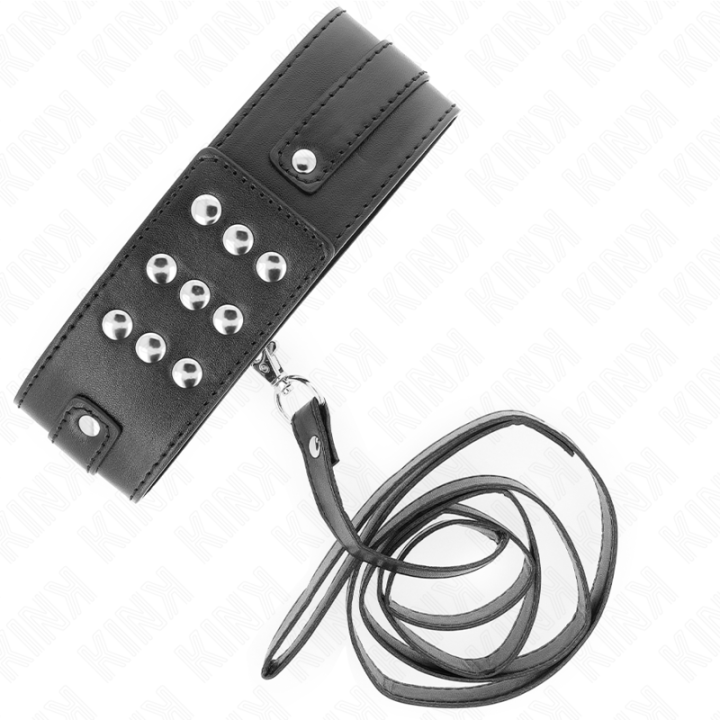 Halskette mit Gürtel 116 cm Modell 1 Verstellbar 36-43 cm X 5 cm von Kink Collar & Gag | Fesselliebe.de