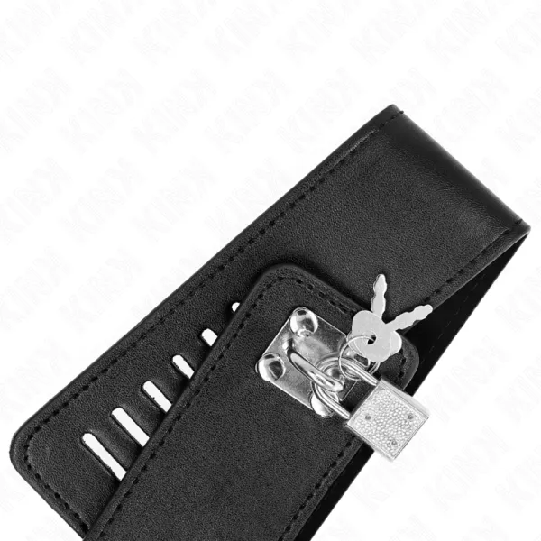 Halskette mit Gürtel 116 cm Modell 2 Verstellbar 36-43 cm X 5 cm von Kink Collar & Gag | Fesselliebe.de