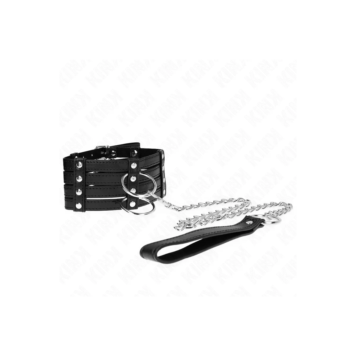 Halskette mit Gürtel 65 cm Sub Style Verstellbar 35-51 cm X 7 cm von Kink Collar & Gag | Fesselliebe.de