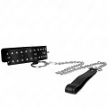 Halskette mit Leine 65 cm mit Silbernen Nieten Modell 1 Verstellbar 36-43 cm X 5 cm von Kink Collar & Gag
