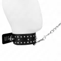Halskette mit Leine 65 cm mit Silbernen Nieten Modell 1 Verstellbar 36-43 cm X 5 cm von Kink Collar & Gag