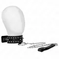 Halskette mit Leine 65 cm mit Silbernen Nieten Modell 1 Verstellbar 36-43 cm X 5 cm von Kink Collar & Gag