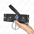 Halskette 65 cm mit Band mit Blauen Diamanten Verstellbar 36-43 cm X 5 cm von Kink Collar & Gag