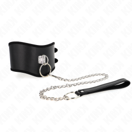 Halskette 65 cm mit Breitem Riemen Verstellbar 40-55 cm X 10 cm von Kink Collar & Gag | Fesselliebe.de
