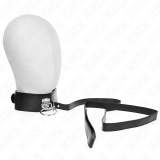 Nietenleine 116 cm Halsband mit Kunstlederband 50 X 5 cm von Kink Collar & Gag | Fesselliebe.de