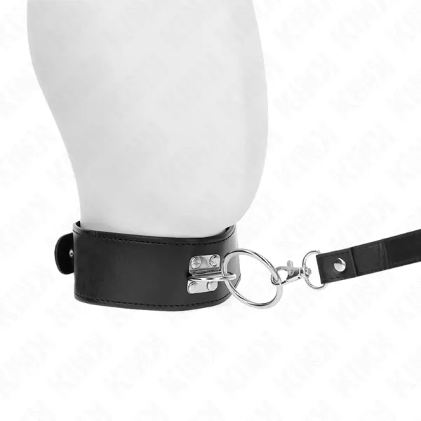 Nietenleine 116 cm Halsband mit Kunstlederband 50 X 5 cm von Kink Collar & Gag | Fesselliebe.de