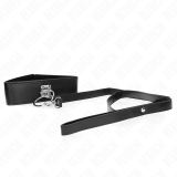 Nietenleine 116 cm Halsband mit Kunstlederband 50 X 5 cm von Kink Collar & Gag | Fesselliebe.de