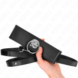 Nietenleine 116 cm Halsband mit Kunstlederband 50 X 5 cm von Kink Collar & Gag | Fesselliebe.de