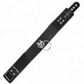 Nietenleine 116 cm Halsband mit Kunstlederband 50 X 5 cm von Kink Collar & Gag