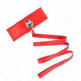 Halskette mit Leine 116 cm mit Silbernen Nieten Modell 4 Rot Verstellbar 40-48 cm X 6 cm von Kink Collar & Gag | Fesselliebe.de