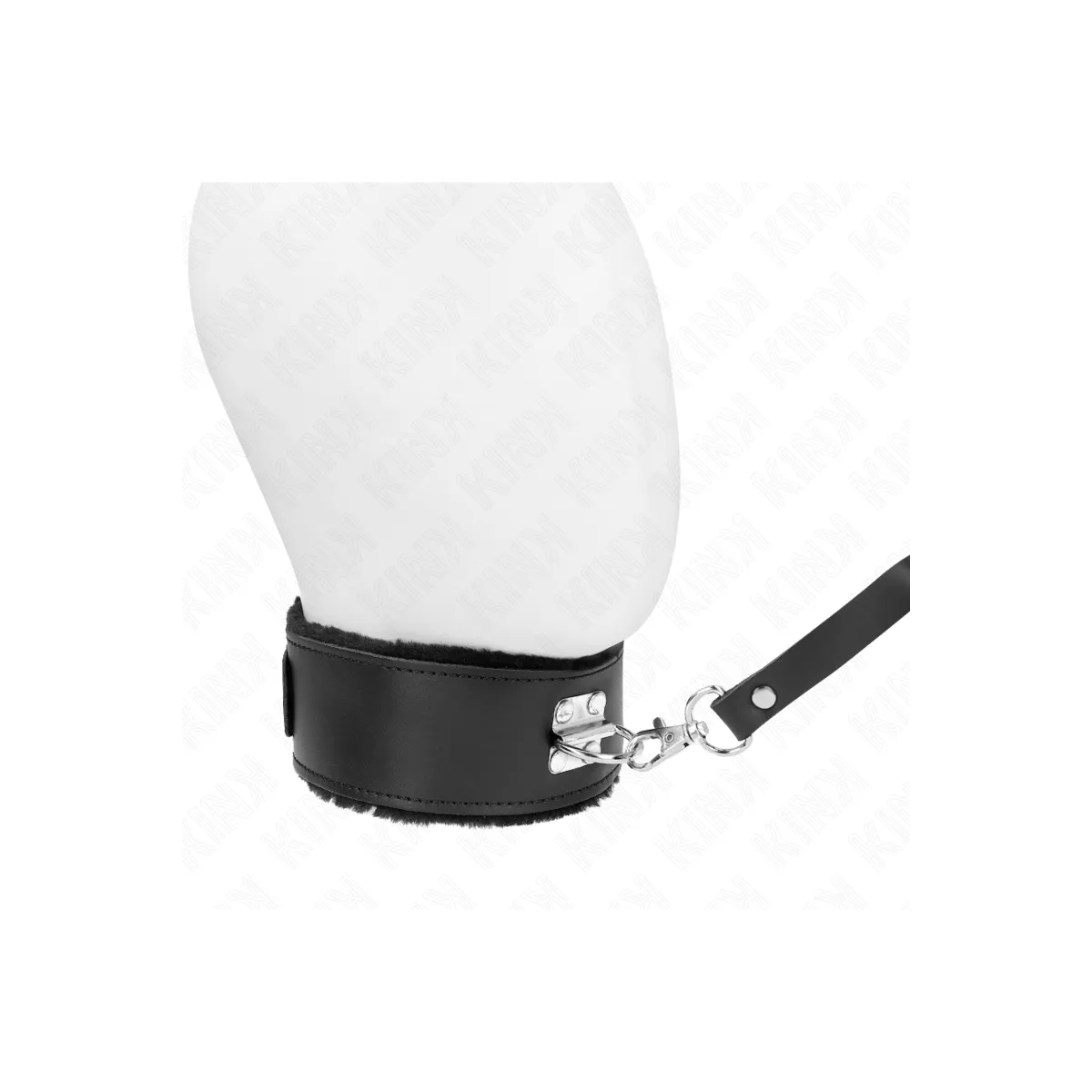 Halskette mit Gürtel 116 cm mit Schwarzem Lederband Verstellbar 40-48 cm X 6 cm von Kink Collar & Gag | Fesselliebe.de