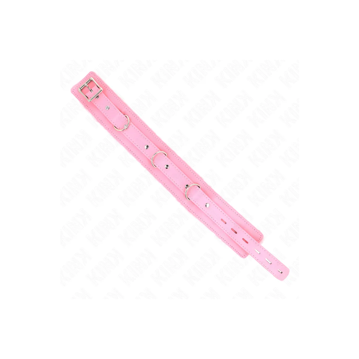 Halsband mit Leine 65 cm mit Einschränkungen Rosa 36-42 cm X 5,5 cm von Kink Collar & Gag | Fesselliebe.de