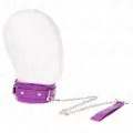 Halsband mit Leine 65 cm mit Einschränkungen Lila 36-42 cm X 5,5 cm von Kink Collar & Gag