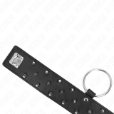 Halskette mit Leine 65 cm mit Silbernen Nieten Modell 5 Verstellbar 36-43 cm X 5 cm von Kink Collar & Gag | Fesselliebe.de