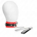Halsband mit Gürtel 65 cm mit Riemen Rot 54 X 4,5 cm von Kink Collar & Gag
