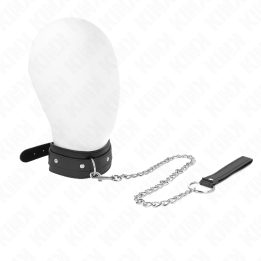 Halskette mit Leine 65 cm 1 Ring Verstellbar 38-49 cm X 5 cm von Kink Collar & Gag | Fesselliebe.de