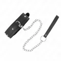 Halskette mit Leine 65 cm 1 Ring Verstellbar 38-49 cm X 5 cm von Kink Collar & Gag