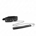 Halskette mit Leine 65 cm 1 Ring Verstellbar 38-49 cm X 5 cm von Kink Collar & Gag