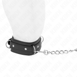 Halskette mit Leine 65 cm 3 Ring Modell 1 Verstellbar 38-49 cm X 5 cm von Kink Collar & Gag | Fesselliebe.de