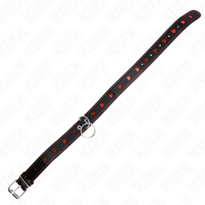 Halskette mit Band 65 cm Herzdetails 52,5 X 2,5 cm von Kink Collar & Gag | Fesselliebe.de