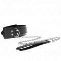 Halskette mit Riemen 65 cm Silber Schnallen Verstellbar 33-46 cm X 5,5 cm von Kink Collar & Gag
