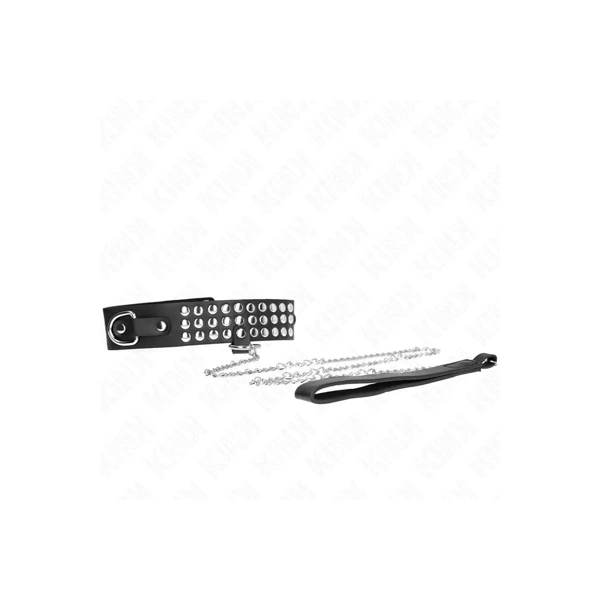 Halskette mit Band 65 cm Glänzend Verstellbar 37-42 cm X 5,3 cm von Kink Collar & Gag | Fesselliebe.de