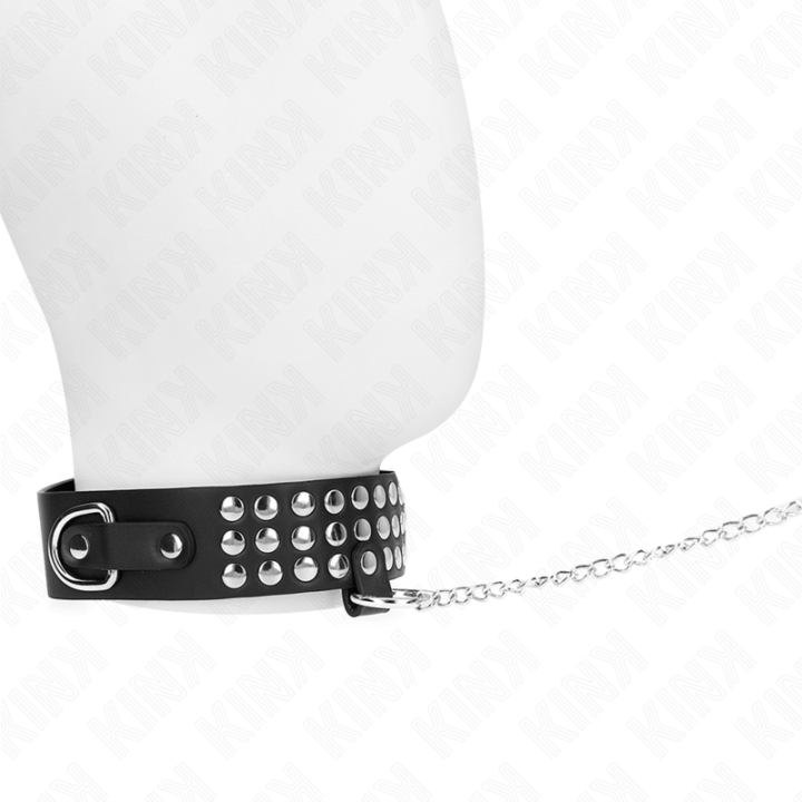 Halskette mit Band 65 cm Glänzend Verstellbar 37-42 cm X 5,3 cm von Kink Collar & Gag | Fesselliebe.de