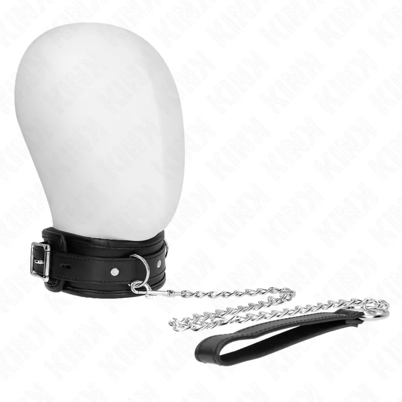 Basismodell Halsband mit Leine 65 cm Modell 1 53 X 6 cm von Kink Collar & Gag | Fesselliebe.de