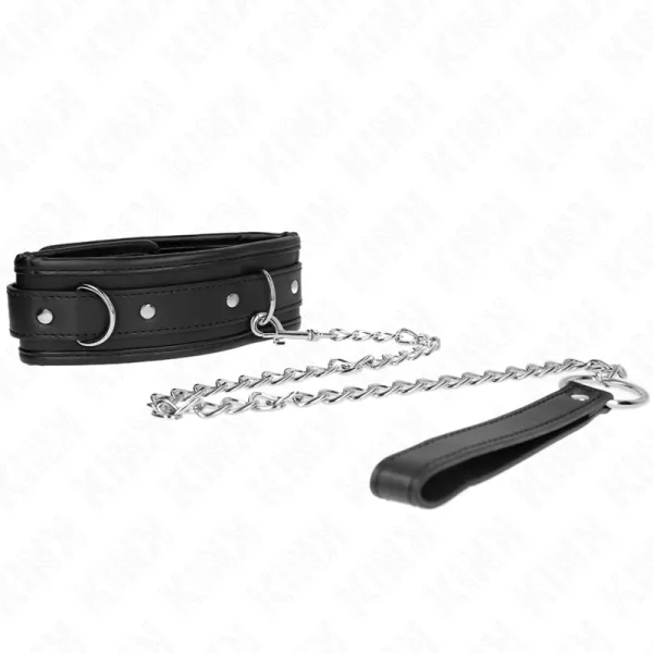 Basismodell Halsband mit Leine 65 cm Modell 1 53 X 6 cm von Kink Collar & Gag | Fesselliebe.de