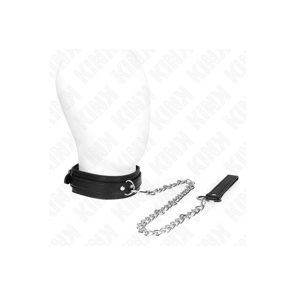 Halskette mit Schlangenmuster und Leine 65 cm von Kink Collar & Gag | Fesselliebe.de