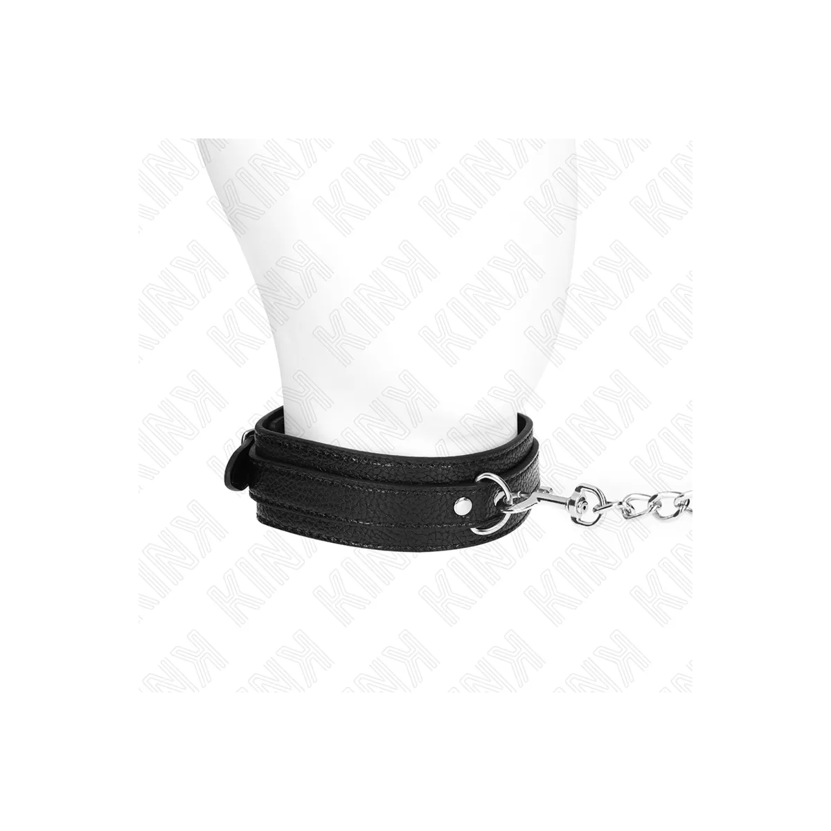 Halskette mit Schlangenmuster und Leine 65 cm von Kink Collar & Gag | Fesselliebe.de
