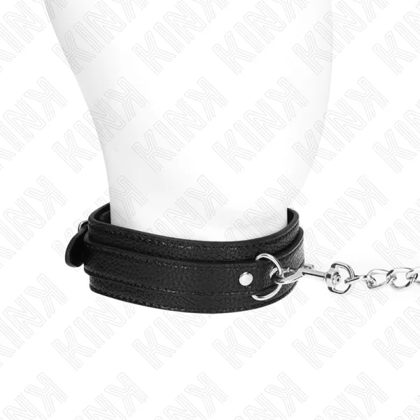 Halskette mit Schlangenmuster und Leine 65 cm von Kink Collar & Gag | Fesselliebe.de