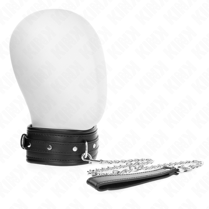 Halskette mit Glänzendem Schnalle-Band 65 cm 48,5 cm X 5,3 cm von Kink Collar & Gag | Fesselliebe.de