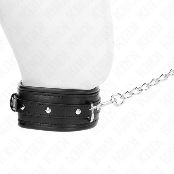 Halskette mit Glänzendem Schnalle-Band 65 cm 48,5 cm X 5,3 cm von Kink Collar & Gag | Fesselliebe.de