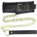 Halskette mit Schwammkunstlederband Modell 1 Verstellbar 37-54 cm X 3 cm von Kink Collar & Gag