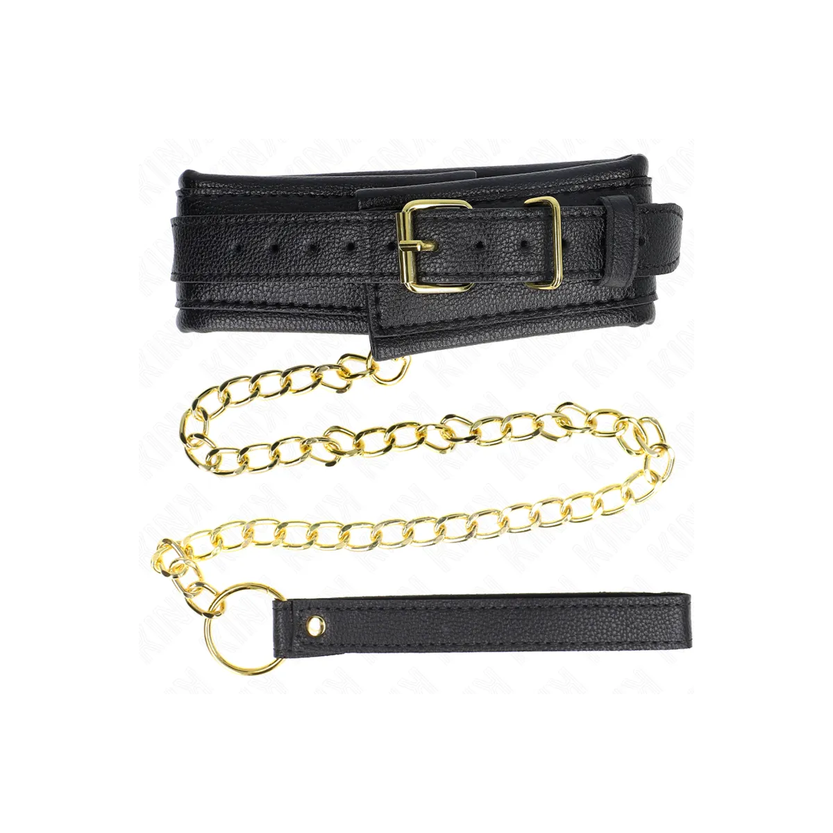 Halskette mit Schwammkunstlederband Modell 1 Verstellbar 37-54 cm X 3 cm von Kink Collar & Gag | Fesselliebe.de