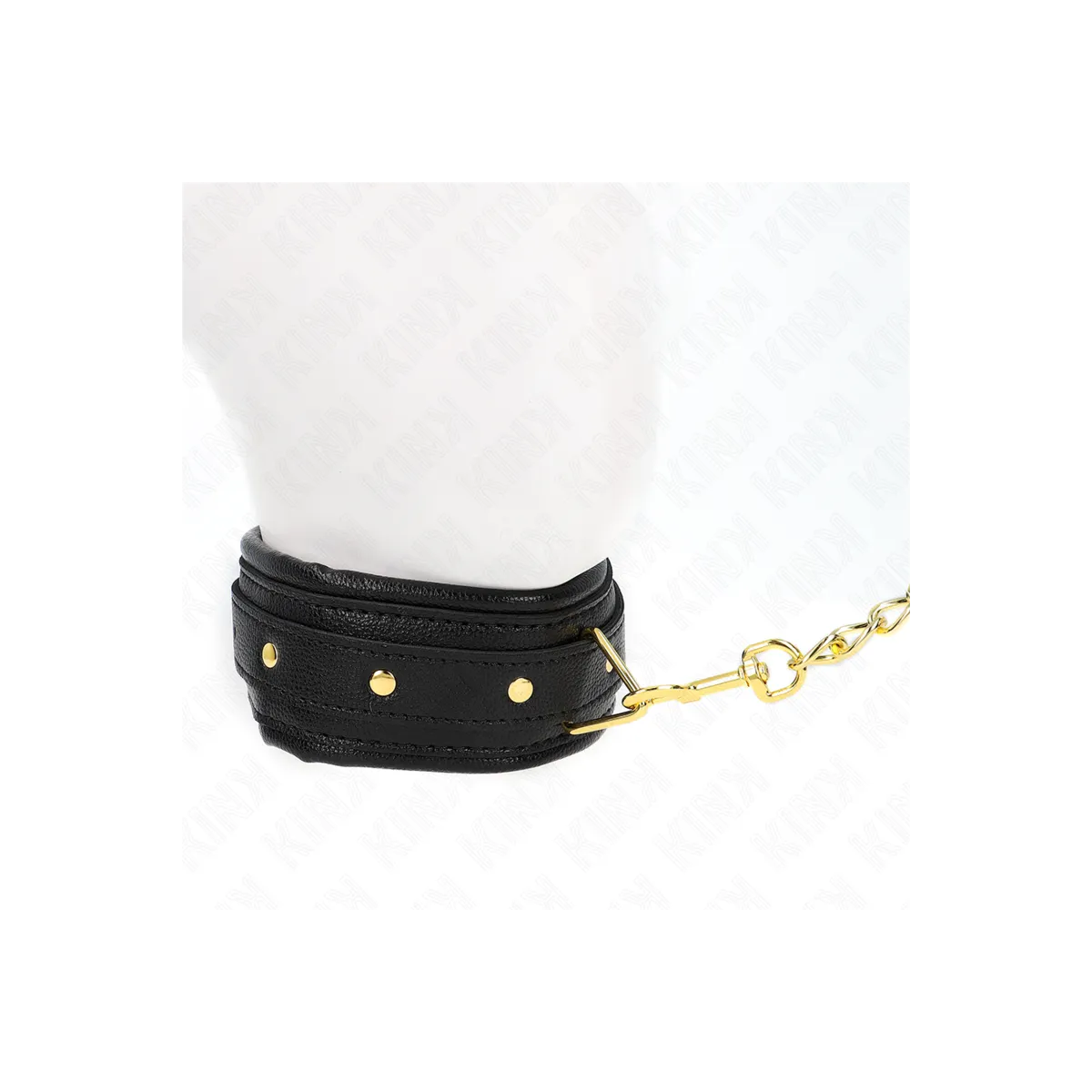 Halskette mit Schwammkunstlederband Modell 1 Verstellbar 37-54 cm X 3 cm von Kink Collar & Gag | Fesselliebe.de