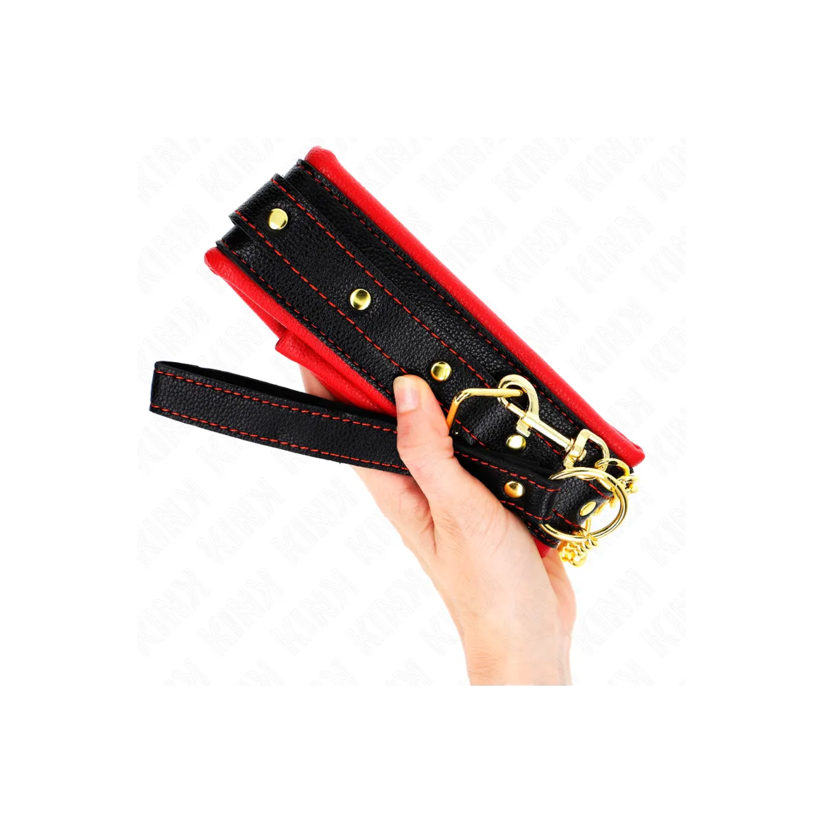 Halskette mit Schwammkunstlederband Modell 2 Verstellbar 37-54 cm X 3 cm von Kink Collar & Gag | Fesselliebe.de